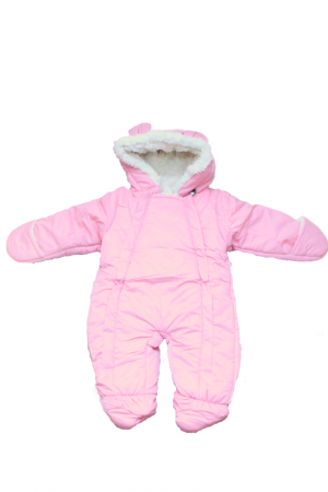 Combinezon fas, captusit cu blanita, Dusty Pink, BebePrice [0]