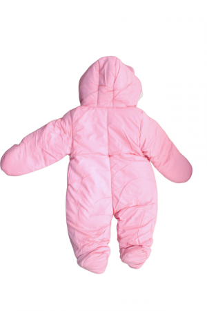 Combinezon fas, captusit cu blanita, Dusty Pink, BebePrice [4]