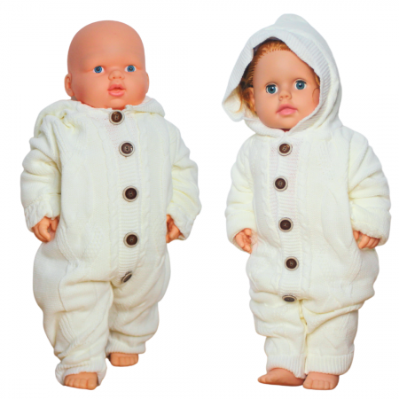 Combinezon tricotat, unisex, Off White [1]