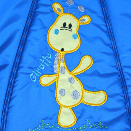 Combinezon gros din fas, baietel, Giraffe, Azure [4]