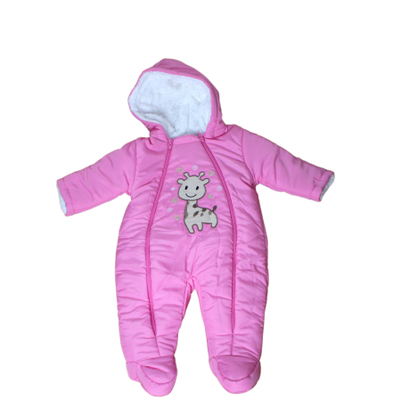 Combinezon gros din fas, fetita, Giraffe, Pink [1]