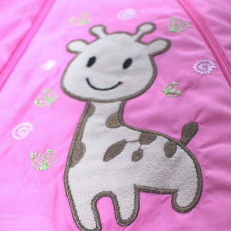 Combinezon gros din fas, fetita, Giraffe, Pink [3]