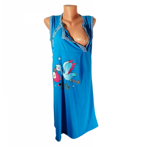 Compleu maternitate, Camasa alaptat + Halat gravide, Albastru BBP [3]