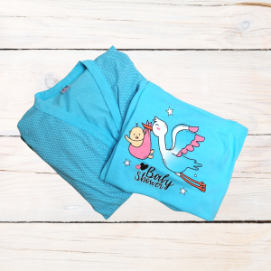 Compleu maternitate, Camasa alaptat + Halat gravide, Maneca lunga,Hello Baby Blue BBP [3]