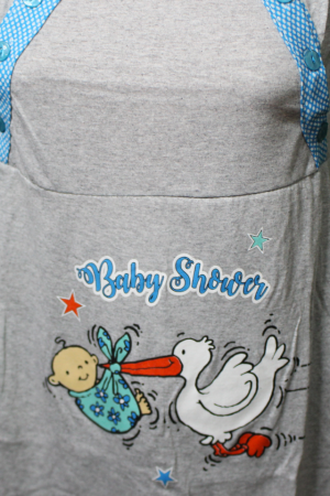 Compleu maternitate, Camasa alaptat + Halat gravide, Baby Shower, Grey-Blue, BebePrice [5]