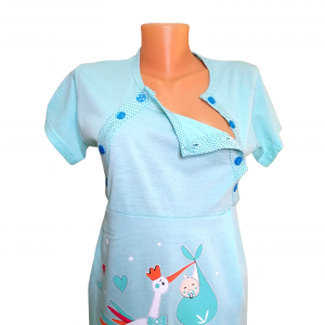 Compleu maternitate, Camasa alaptat + Halat gravide, Maneca lunga,Hello Baby Green BBP [4]