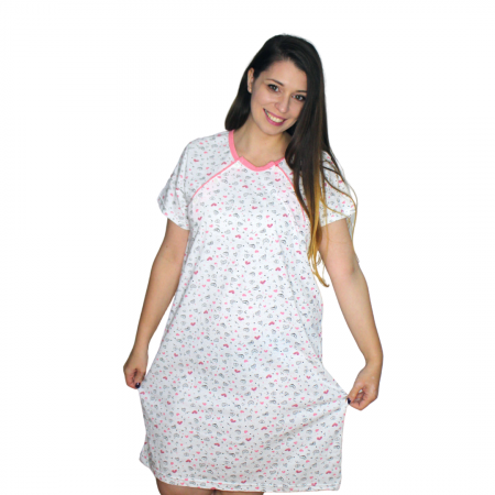 Compleu maternitate, Camasa alaptat + Halat gravide, Joyelle, White, maneca 3/4 [3]