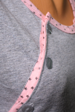 Compleu maternitate, Camasa alaptat + Halat gravide,  Olivia, maneca 3/4, BebePrice [2]