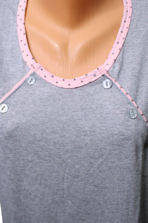 Compleu maternitate, Camasa alaptat + Halat gravide,  Olivia, maneca 3/4, BebePrice [1]