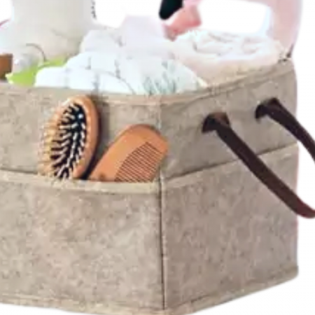 Cos organizator pentru noptiera sau comoda bebelușului, Lite Brown, BebePrice [3]