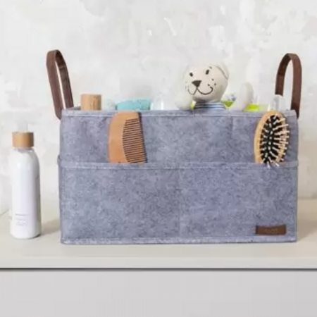 Cos organizator pentru noptiera sau comoda bebelușului, Lite Grey, BebePrice [4]