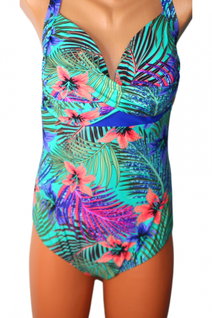 Costum de baie intreg, modelator, Summer Kiss, Wild Green, BebePrice [1]