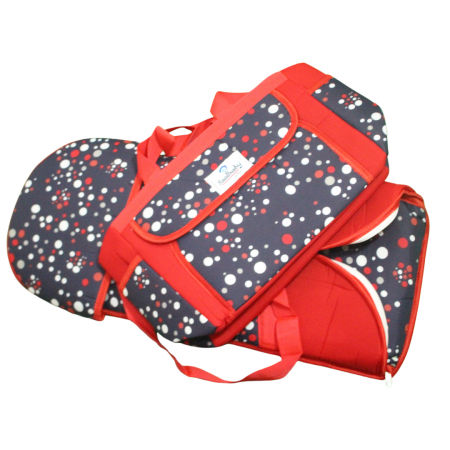 Set port bebe si geanta de maternitate, Bubbles, Red, BebePrice [3]