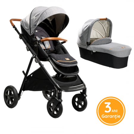 Joie - Carucior multifunctional 2 in 1, reglabil pe inaltime, Aeria Signature Carbon [8]