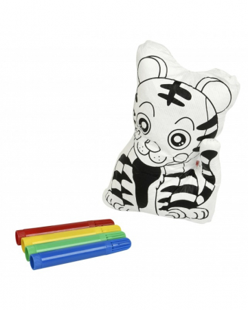 Set jucarie de colorat lavabila + 4 markere lavabile, Tiger - Bebeprice [1]