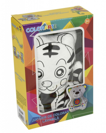 Set jucarie de colorat lavabila + 4 markere lavabile, Tiger - Bebeprice [0]