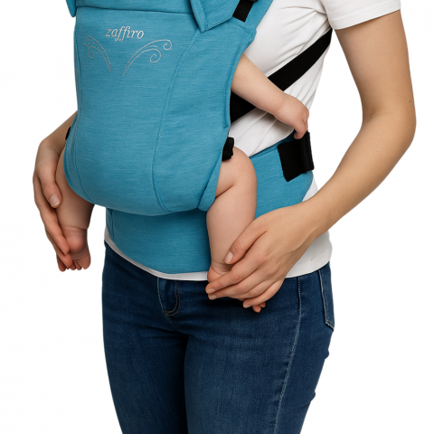 Marsupiu ergonomic, reglabil, Comfy, Arctic Mist, BebePrice [1]
