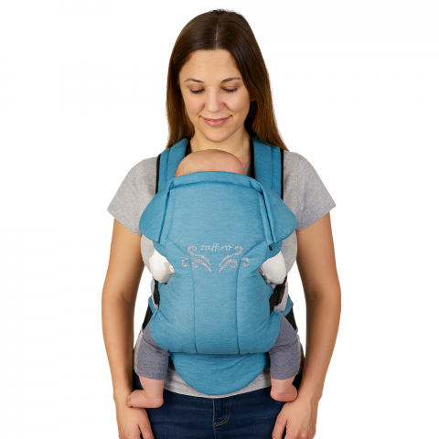 Genti Maternitate & Port Bebe - Marsupiu ergonomic, reglabil, Comfy, Arctic Mist, BebePrice