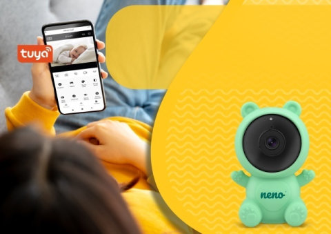 Articole siguranta bebe - Neno Lui baby monitor Wi-Fi cu suport flexibil și control din telefon BebePrice.ro