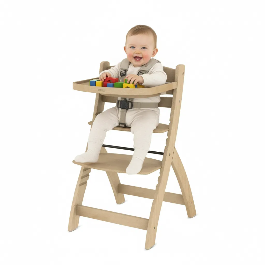 Alimentatie bebe & Accesorii hranire - Neno Pino scaun de masă din lemn 2 în 1 BebePrice.ro