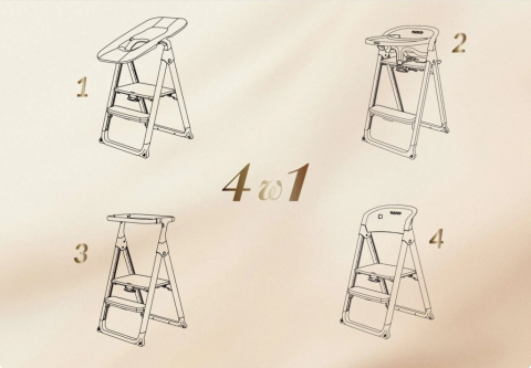 Neno Sapori Black scaun de hrănire multifuncțional 4 în 1 BebePrice.ro [3]