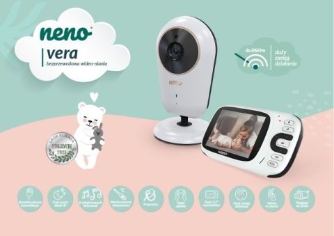 Neno Vera baby monitor cu receptor 3,2 inch și mod VOX BebePrice.ro [2]