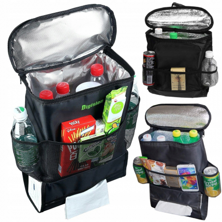 Organizator auto 2 in1, cu geanta termoizolanta, Black, BebePrice [0]
