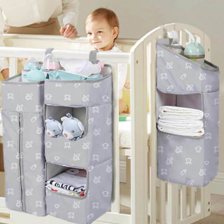 Organizator modular pentru pătuț Soft - Grey BebePrice [4]