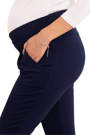 Pantaloni tip colant pentru gravide Ada Belly Confort, Blue Navy Bebeprice [4]