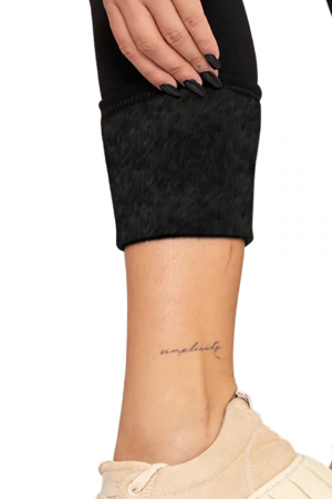 Pantaloni îmblăniți tip colant pentru gravide Belly Confort, Blue Black BebePrice [1]