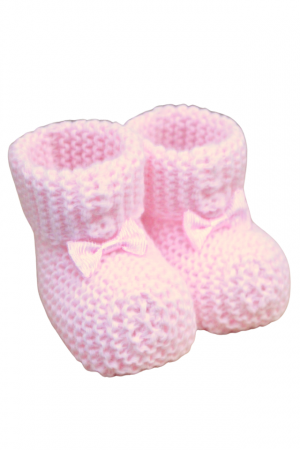 Botosei tricotati, nou nascut, 0-6 luni, Pink, BebePrice [1]