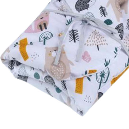 Paturica Wrap Bebe Forest Jungle, 75x75 cm , 100% Bumbac [3]