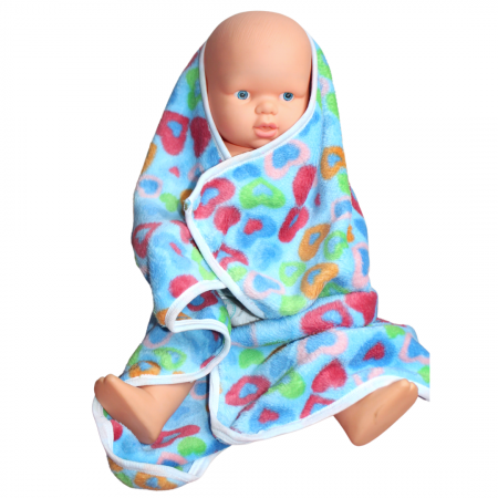 Paturica Bebe Cocolino, Colored Hearts, 75x75 cm, BebePrice [0]