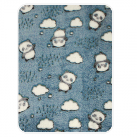 Paturica Bebe Cocolino, Little Panda, Blue, 75x75 cm, BebePrice [1]