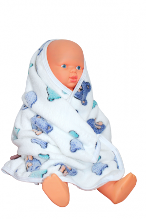 Paturica Bebe Cocolino, Blue Bears, 75x75 cm [6]