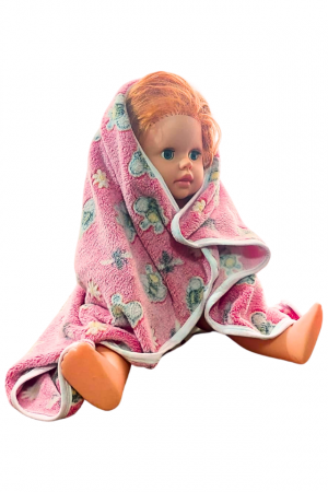 Lenjerii patut & Paturici - Paturica Bebe Cocolino, Little Bee, Red, 75x75 cm, BebePrice