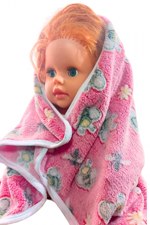 Paturica Bebe Cocolino, Little Bee, Red, 75x75 cm, BebePrice [4]