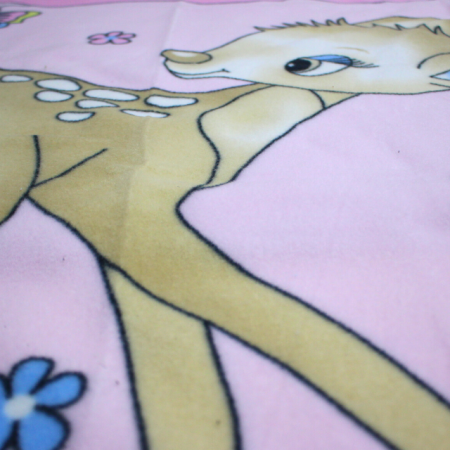 Pled pentru bebelusi si copii, polar/fleece, Bambi, Pink [3]