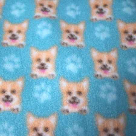 Paturica bebe polar fleece, Alena, Puppies, Turquoise, 80x100 cm [2]