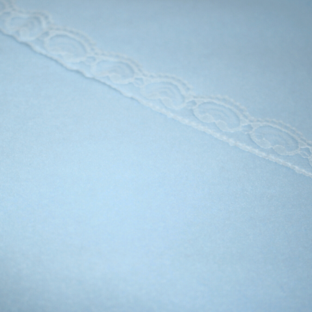 Paturica bebe polar fleece, Alena,cu dantela aplicata, Blue, 75x75 cm [2]