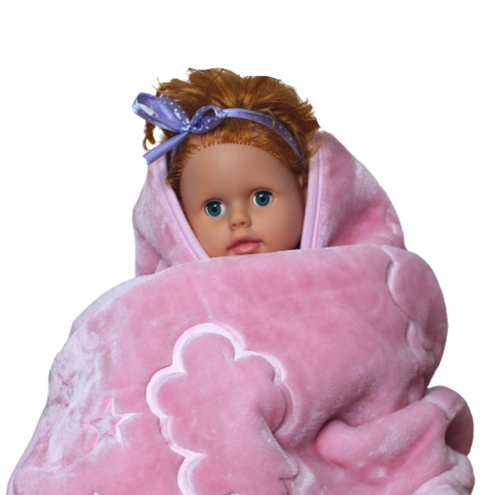 Paturica bebelusi groasa, Dusty Pink, in ambalaj de cadou [4]