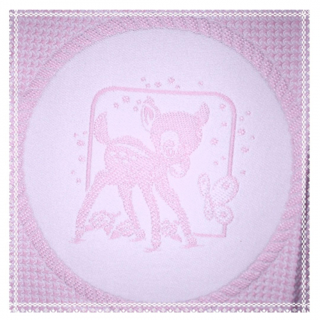 Paturica bebelusi tricotata Bambi, Pink 90x85 cm [0]