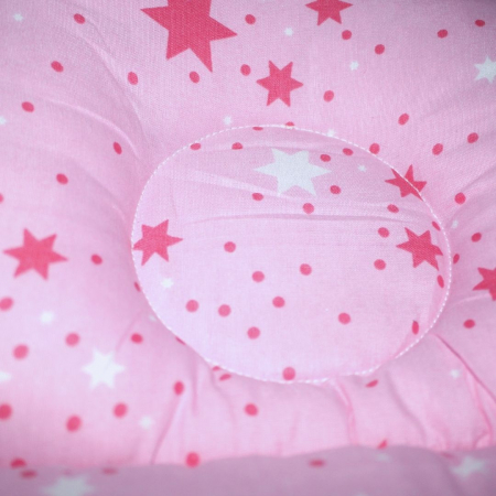 Saltea protectie pentru carucior si scoica, Sleepy Baby, Pink Stars [2]