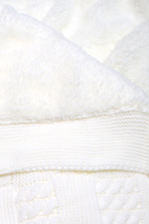 Paturica groasa, tricotata, captusita cu blanita, Cozy, Off-White, 90x100 cm, BebePrice [2]