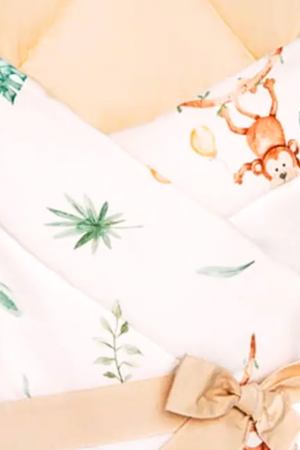 Paturica Wrap Bebe, Fox, doua fete, Bumbac antialergic, 80x80 cm , BebePrice [2]