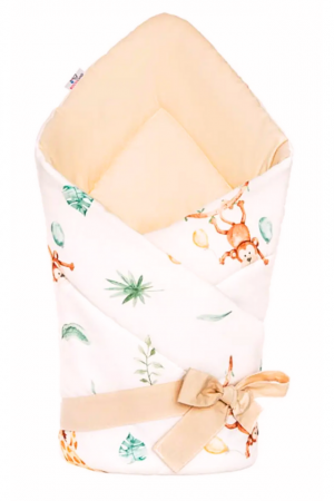 Paturica Wrap Bebe, Fox, doua fete, Bumbac antialergic, 80x80 cm , BebePrice [0]