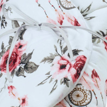 Paturica Wrap Bebe Pure Roses, 75x75 cm, 100% Bumbac [3]