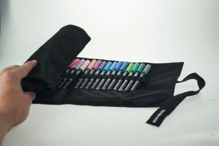 Jocuri Creative & Educative - Penar roll-up, pentru 24 instrumente, negru , BebePrice