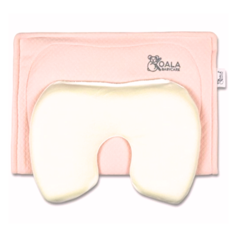 Perna de alaptare, antiplagiocefalie, 2 huse detasabile, MemoryHug. Pink, BebePrice [1]