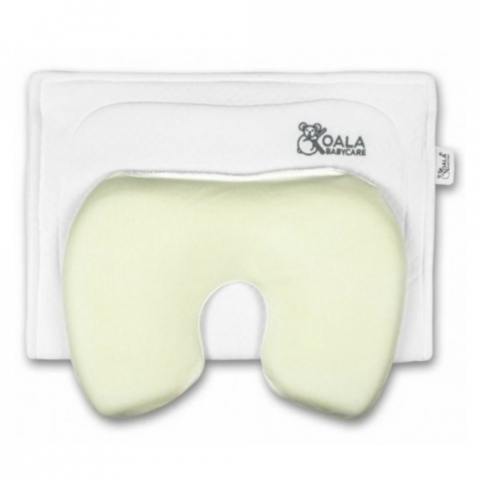 Perna de alaptare, antiplagiocefalie, 2 huse detasabile, MemoryHug. White, BebePrice [1]